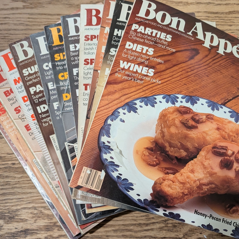 Bon Appetit Magazine Collection 1986, Food Influencers, Home Cooks, Collectors